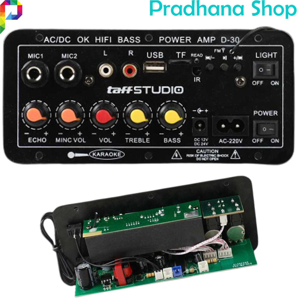 Bluetooth Amplifier Ampli Board Blutut Rakitan Audio DIY USB FM Subwoofer 40W