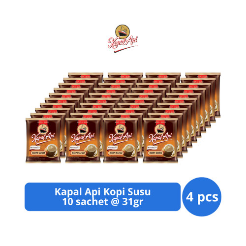 

Kapal Api Kopi Susu 10s @ 31gr x 4 pcs