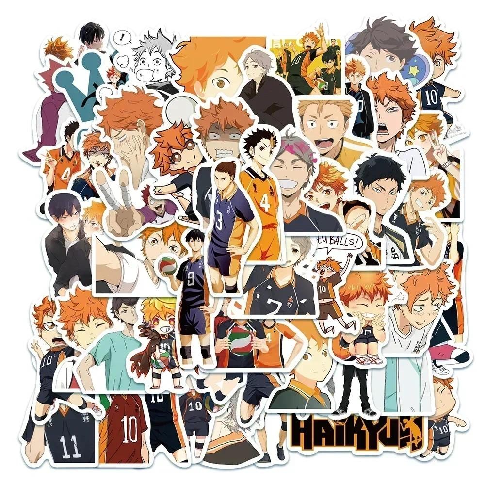 

Cute Cartoon Haikyuu!! Stickers Anime Graffiti Decals for Skateboard Laptop Phone Tobio Kageyama Hinata Shoyo Sticker Kids Toys