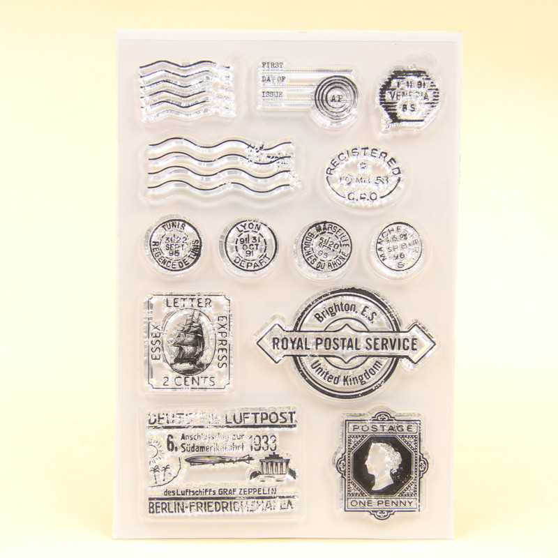 

KLJUYP Postal clear stamp Transparent Clear Silicone Stamps for DIY Scrapbooking/Card Making/Kids Crafts Decoration