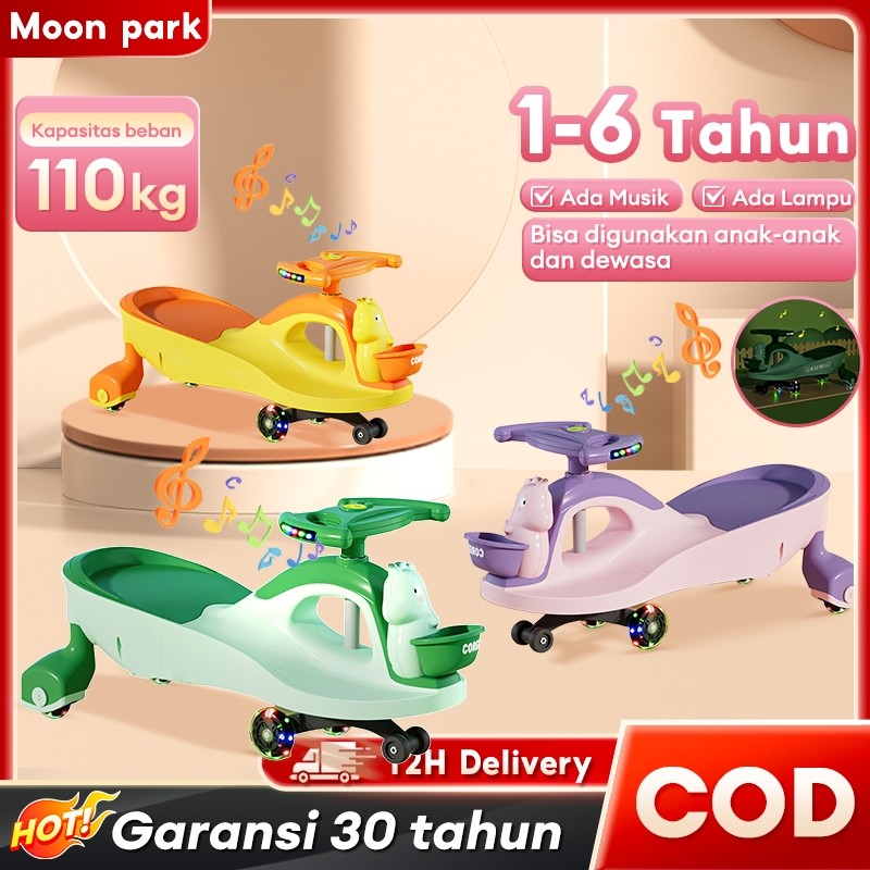 BEIGE YOYO CAR Mobil Dorong Anak Ride Ada Musik Dan Lampu Duduk Mobil Mobilan Anak Dorong
