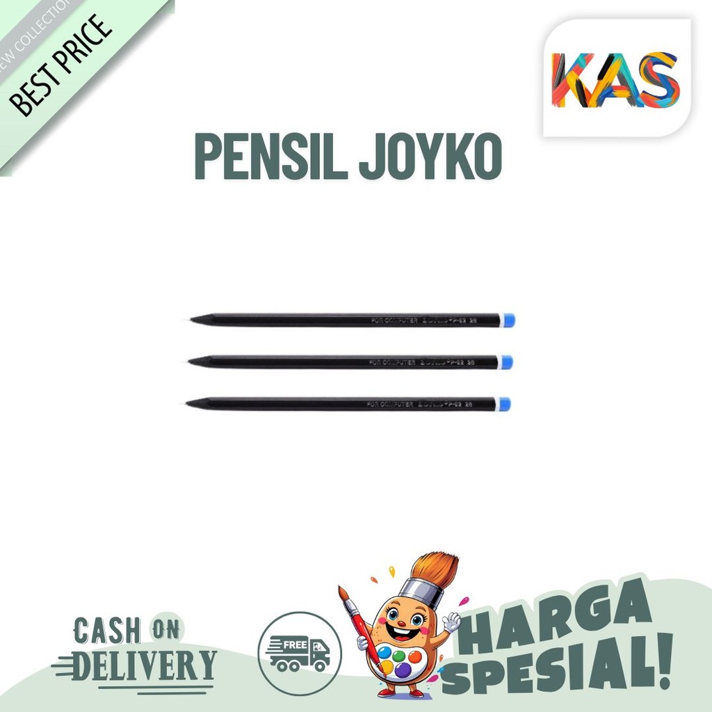 

Pencil Komputer 2B Joyko P-92 Kayu Hitam Alat Menulis1 pack isi 12 pcs Pensil - Lusinan