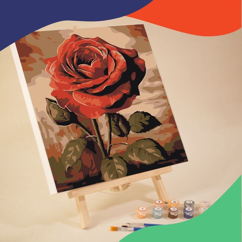 

COD diy canvas painting number karakter anime kartun bunga alam SALE