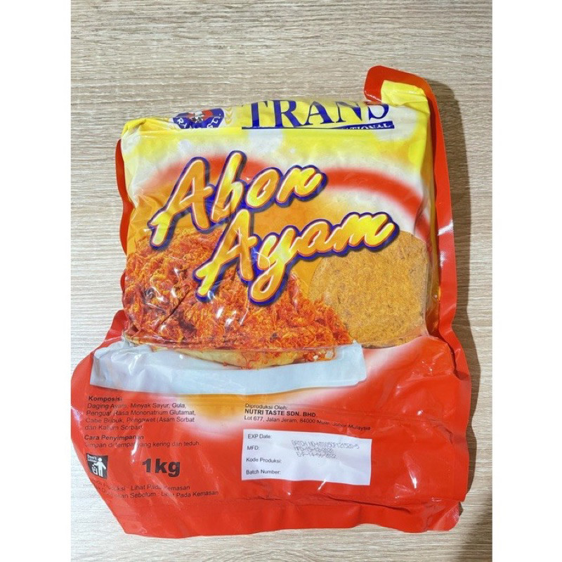 

Trans Abon Rasa Ayam Pedas 1kg