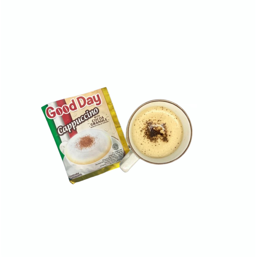 

Kualitas Kopi Terbaik!! Kopi Good Day Cappucinno with Cocoa Granule 1 Renceng 10 Sachet 25g
