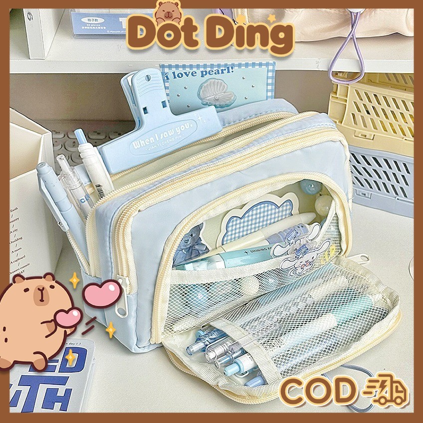 

[DOTDING] Kotak Pensil Kawaii Kapasitas Besar, Tempat Pensil Lipat, Tempat Pensil untuk Anak Perempuan, Organizer Alat Tulis Kantor, Perlengkapan Sekolah H500