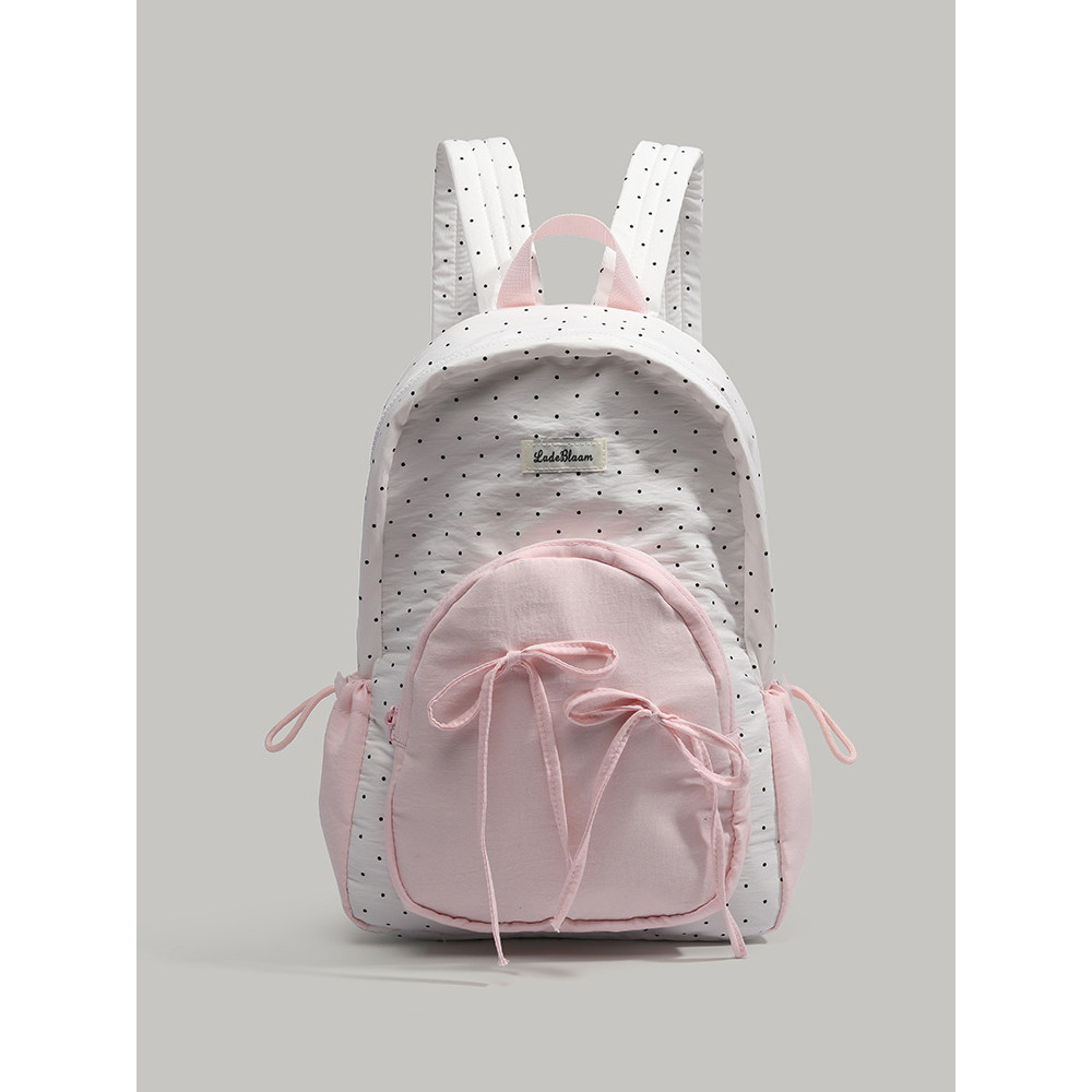 Tas Ransel Backpack Wanita Mini Coquette Lucu 2025 - Korea Pita Motif Buble Sekolah