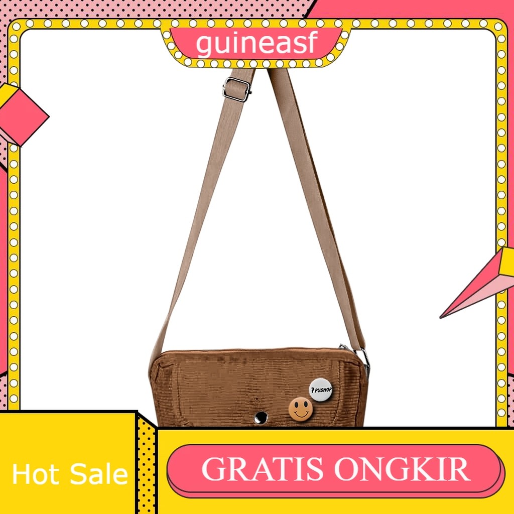 Tas Selempang Corduroy Moana Tas Slingbag Wanita Pushop