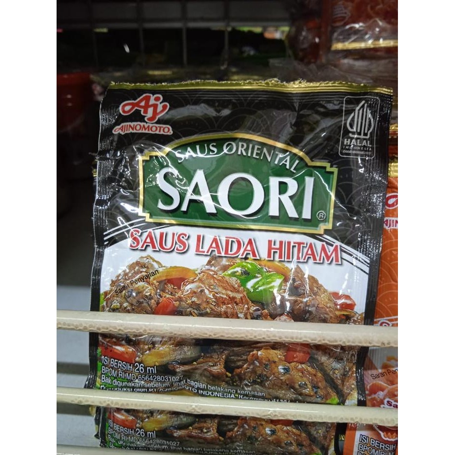 

SAORI 26 Gram SAUS LADA HITAM sachet