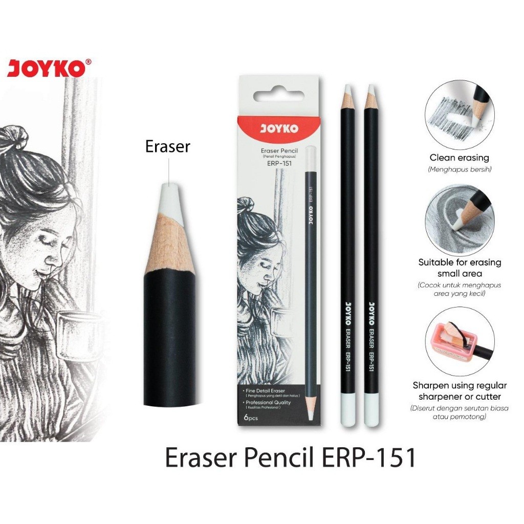 

Joyko eraser pencil /penghapus pensil ERP-151