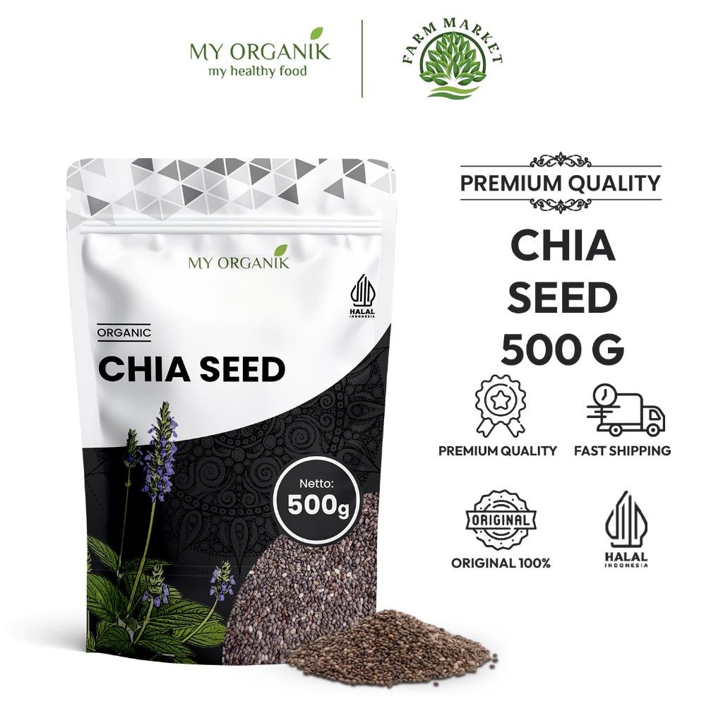 

My Organik Chia Seed Organic untuk Diet Black Cia Seed Organik 500gr