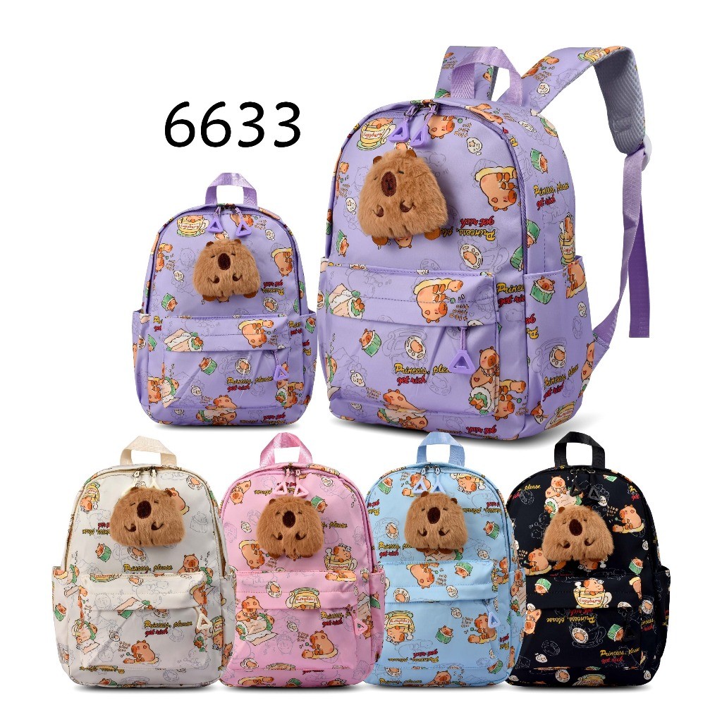 History Bags Surabaya-Tas Anak TK Capybara 6633 Tas Sekolah Anak Tas Motif Kapibara-Tas Kapibara