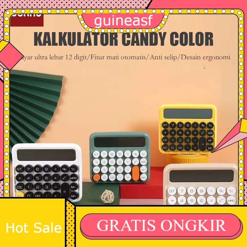 

Kalkulator Warna Permen 12 Digits Layar Led Besar JUNNO Candy Color Calculator