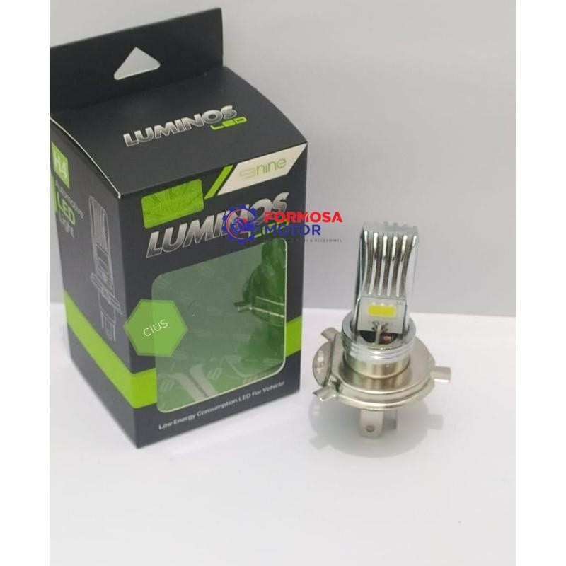 LAMPU LED H4 NINE WHITE HI LOW AC DC UNTUK MOTOR BISON KLX SCOOPY VIXION DLL