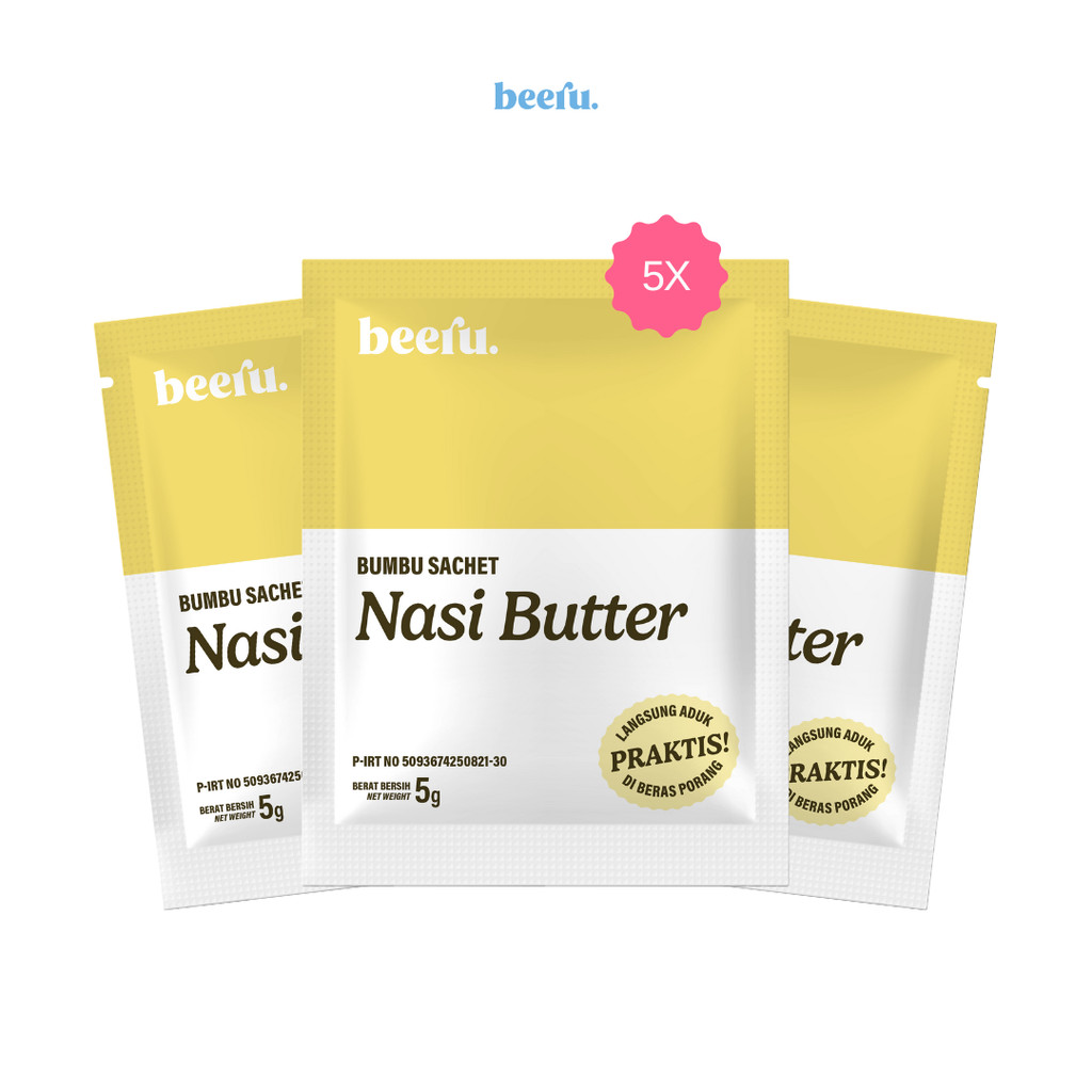 

Beeru Bumbu Sachet Beras Porang Rasa Nasi Butter isi 5pcs