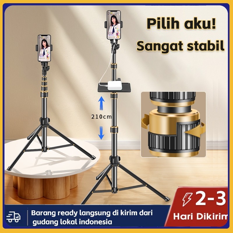 X-one Tongsis Tripod 2.1 Meter Bahan Besi Premium, Cocok untuk Ringlight, Kamera, HP, Streaming Lang