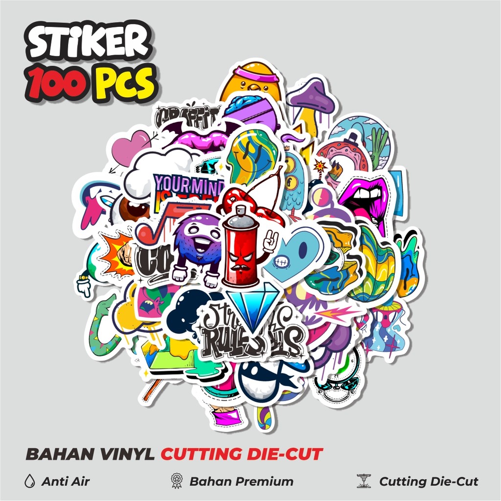 

Terbaru! 50 pcs Stiker Graffiti Dekorasi Lucu Kreatif untuk Notebook, Skateboard, HP