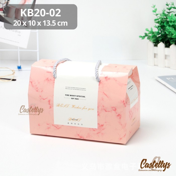

Kotak Dus Box KB20-02 Marble Pink Kue Kering Nastar Cookies Roti dll