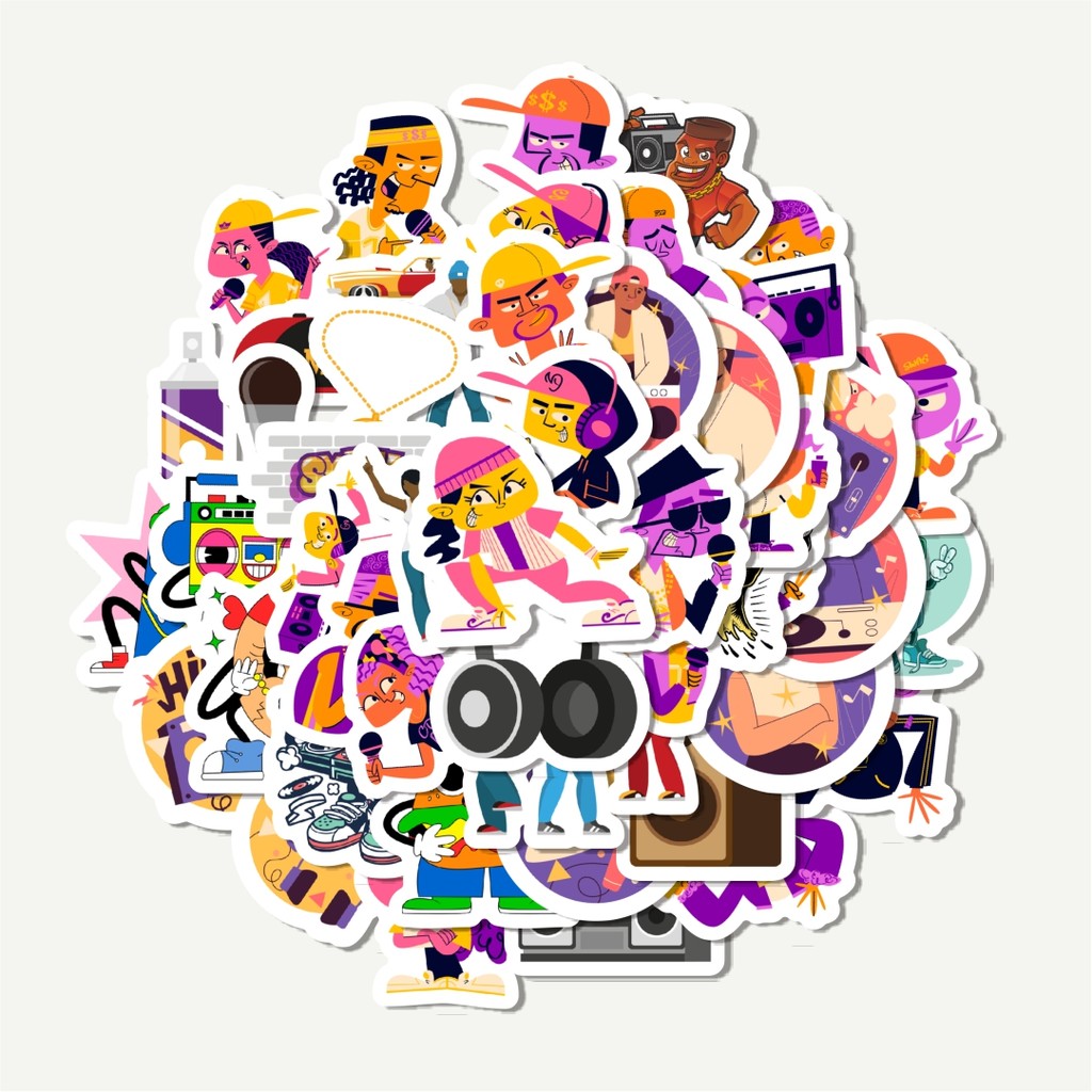 

Sticker Pack Stiker Karakter Kartun Hip Hop | Sticker TUMBLR | Stiker LAPTOP KOPER HELM