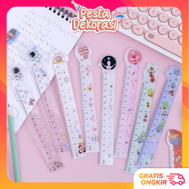 

PESTA DEKORASI S6069 Penggaris Lucu 15 Cm Penggaris Plastik Funny Karakter Penggaris Sekolah Kantor Penggaris Bermotif Lucu