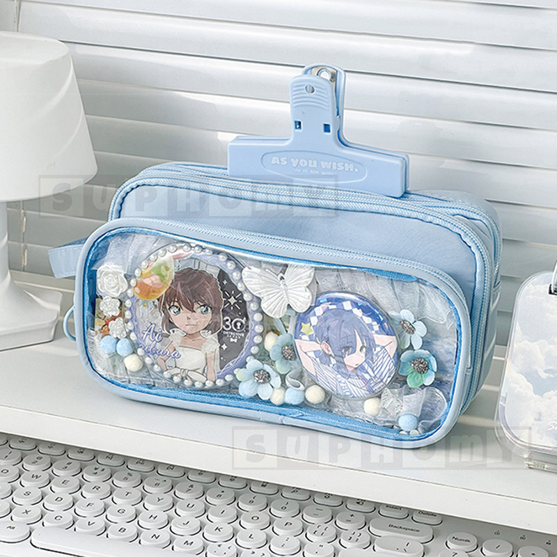 

Tas ransel pinggang tempat pensil anak-anak kotak pensil cantik kotak alat tulis lucu desain kuda poni kecilku