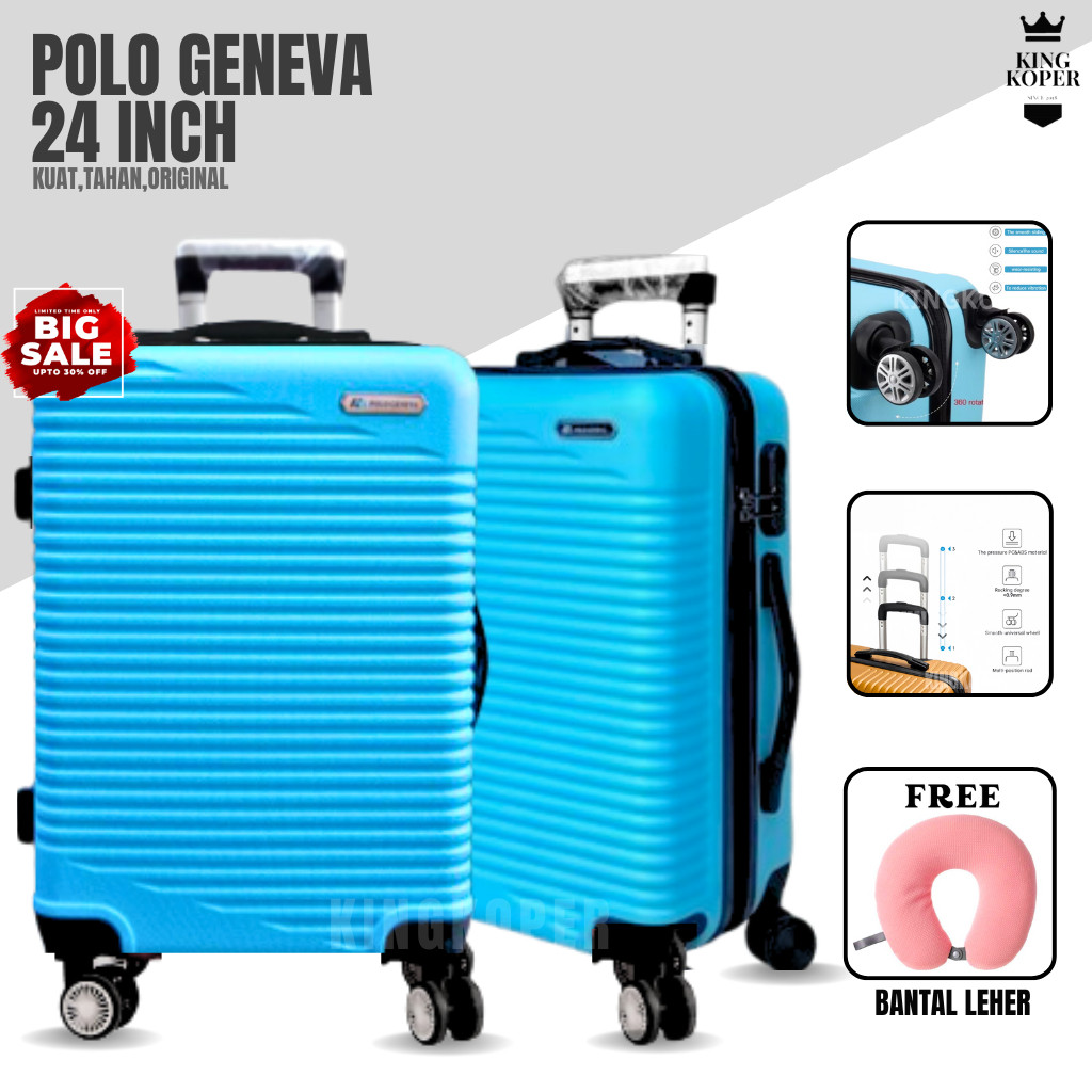 Polo Happy Koper 24 inch ukuran bagasi/koper murah/fiber/hardcase/kabin/cabin