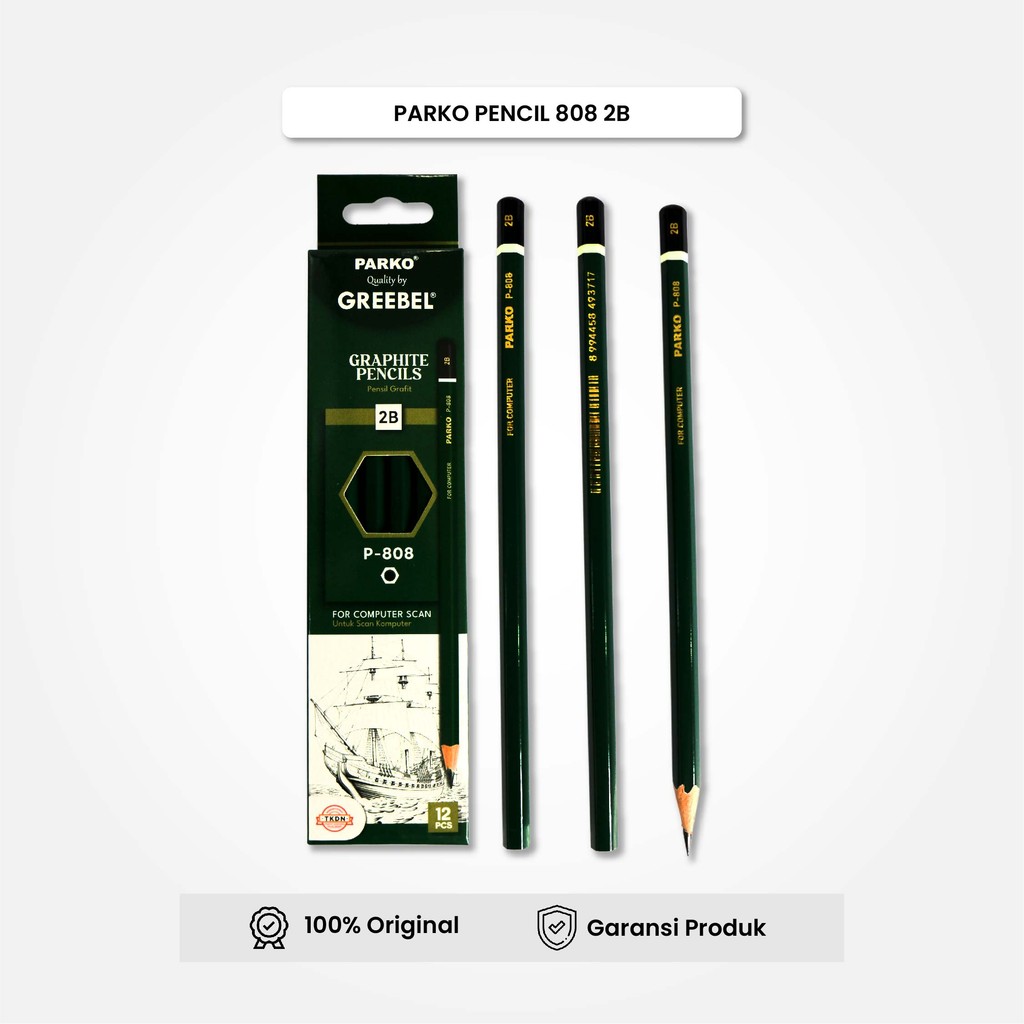 

Pensil Parko Pencil Kayu 2B (808 12PCS/SET) / Pensil Tulis Ujian Sekolah Pensil Gambar