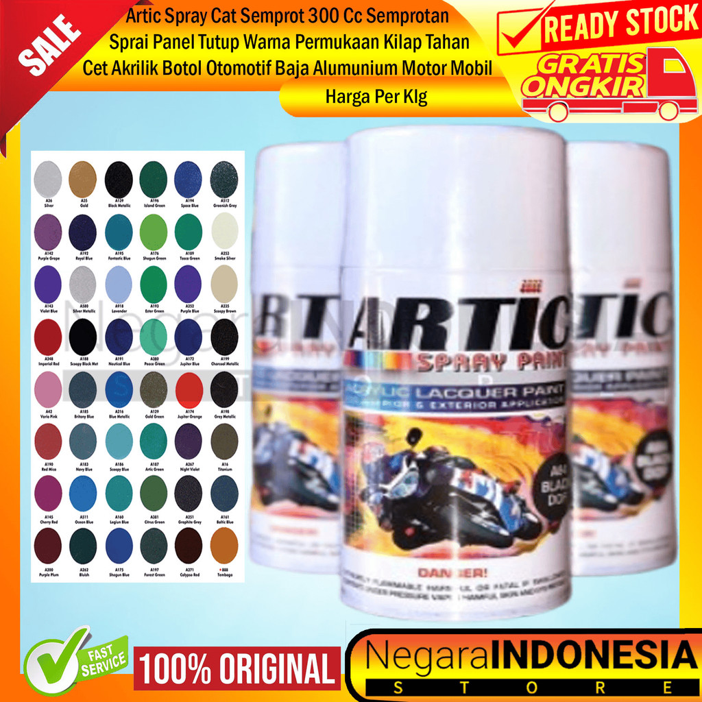 

Artic Spray Cat Semprot 300 Cc Semprotan Panel Tutup Warna Permukaan Kilap Akrilik Botol Otomotif Baja Alumunium Pegangan Finishing Presisi Stabil Seng Kaca Paduan Kilat XREE Proyeksi Campuran Multifungsi Serbaguna