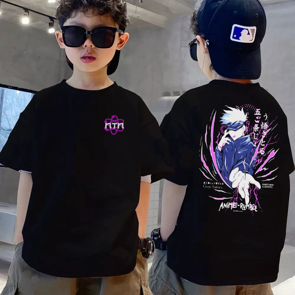 NTN Kaos Anak Distro Laki Laki Tanggung Umur 7-16 Tahun Karakter Anime Gojo Satoru Jujutsukaisen