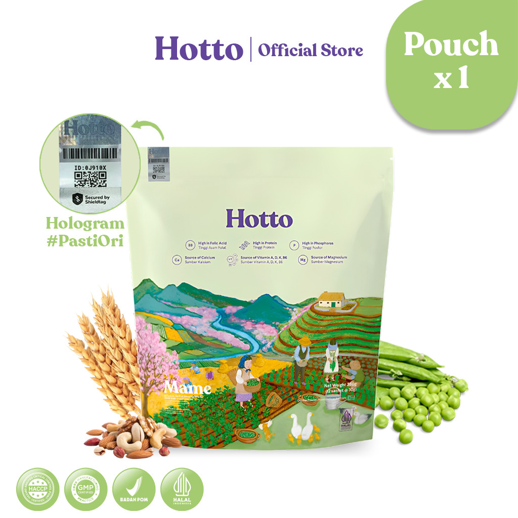 

Hotto Mame Protein Multigrain with EDAMAME 7 Pouch - Multigrain