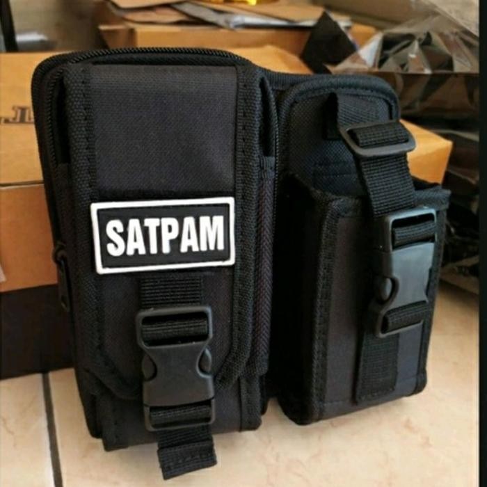HP+HT *sarung hp* kopel satpam - hitam TNI AD