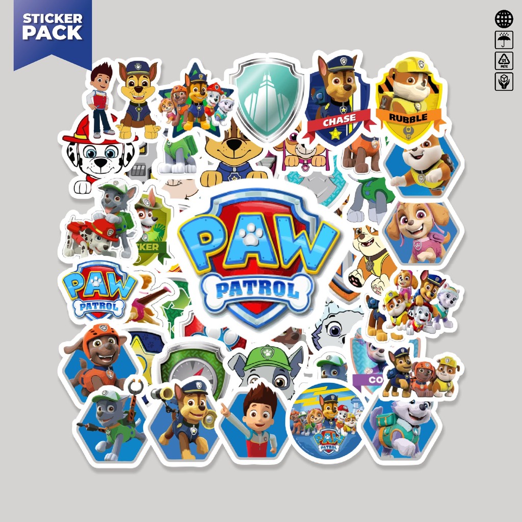 

[100PCS]Stiker Pack Stiker Kartun Hewan PAW Patrol Aesthetic Vinyl Anti Air Dekorasi Sticker Laptop Buku Journal Koper Helm Casing HP Gitar Helm Skateboard