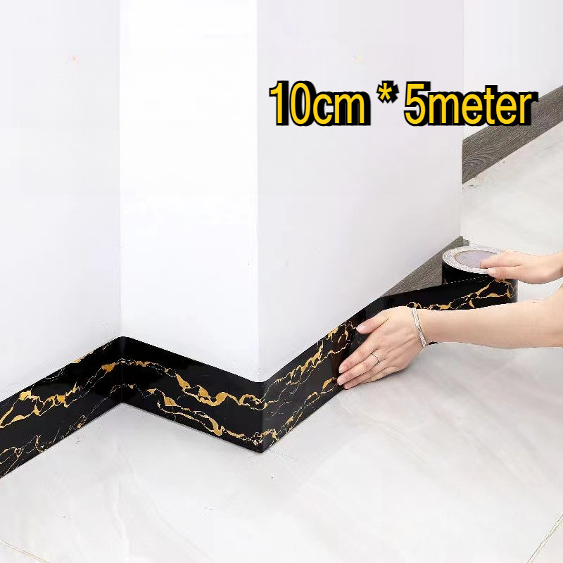 Tembok Stiker Keramik / Border Strip / Stiker Dekorasi Lantai / Keramik Wallpaper Sticker Border Lis