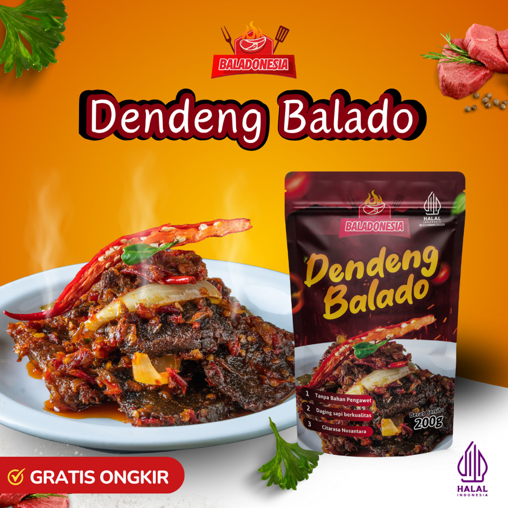 

Baladonesia - Dendeng Balado 200 gr / Daging Sapi Dendeng Balado Indonesia Enak / Oseng Daging Sapi / Oseng Mercon Sapi