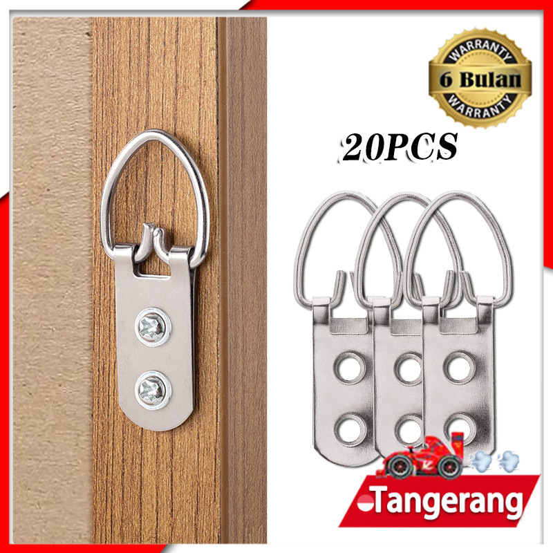 20pcs Gantungan Besar D 2 Lubang Bingkai / Cantolan Pigura Bingkai Foto Pajangan Dinding