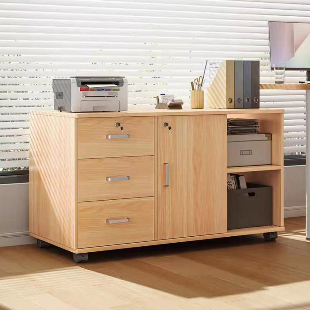 Lemari Arsip Filling Cabinet Highline Kayu Maple Nordik