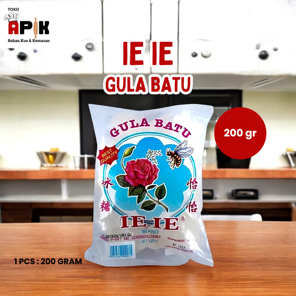 

Gula Batu Ie Ie 200gr / Rock Sugar / Rock Candy / Pemanis Minuman & Makanan