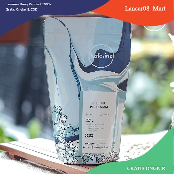 

【L-MART】SALE!!! Robusta Pagar Alam 200 gram Kafein Biji