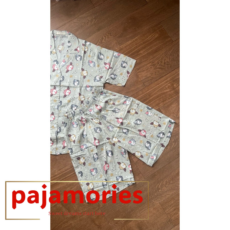 Short Sleeve Pajamas baju tidur nyaman  daster santai di rumah  baju tidur lucu untuk hadiah  daster