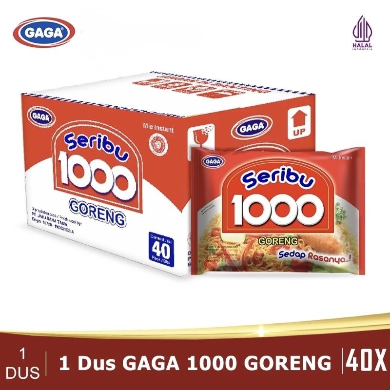 

NEW [1 karton isi 40 pcs] Gaga 1000 mie instant goreng PREMIUM