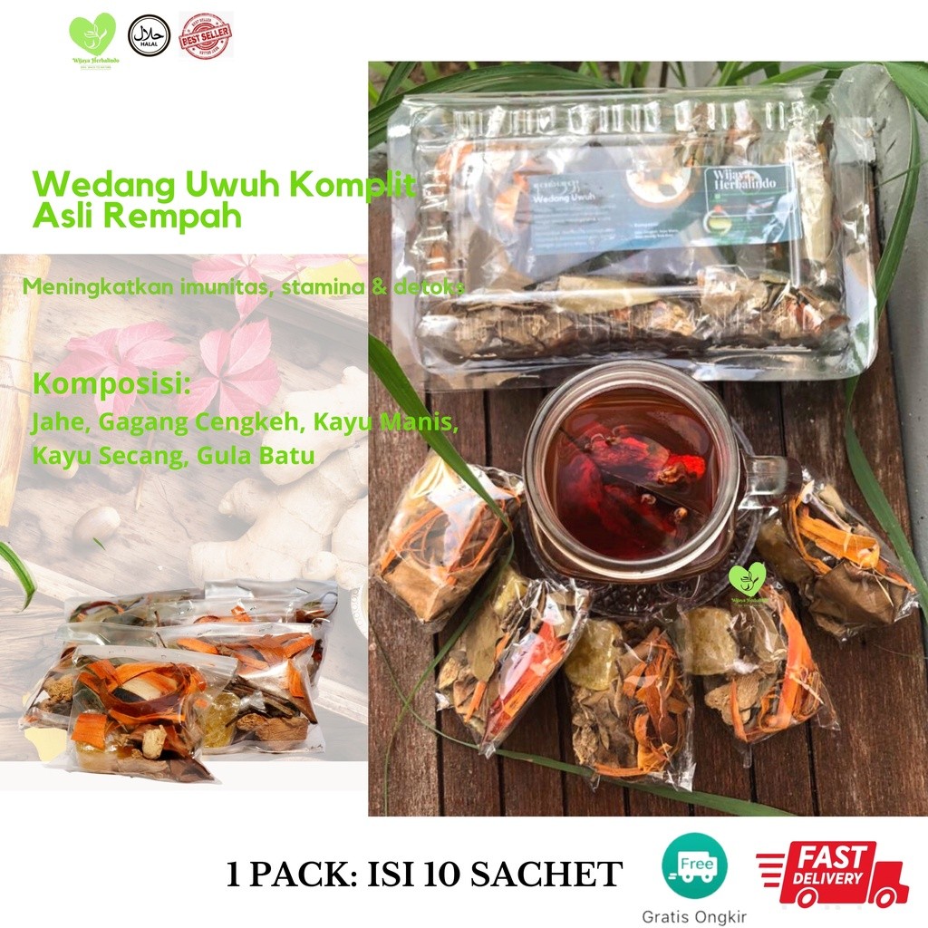 

Wedang Uwuh "ꦮꦺꦢꦁꦲꦸꦮꦸꦃ" I Komplit Gula Batu 1 Pack isi 10 sachet I Antioksidan I COD I Herbal