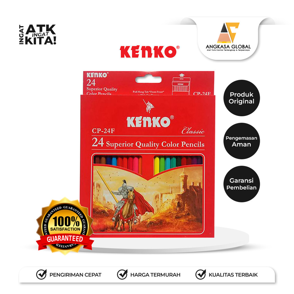 

KENKO 24 PENSIL WARNA/ COLOR PENCIL CP-24F (1SET)
