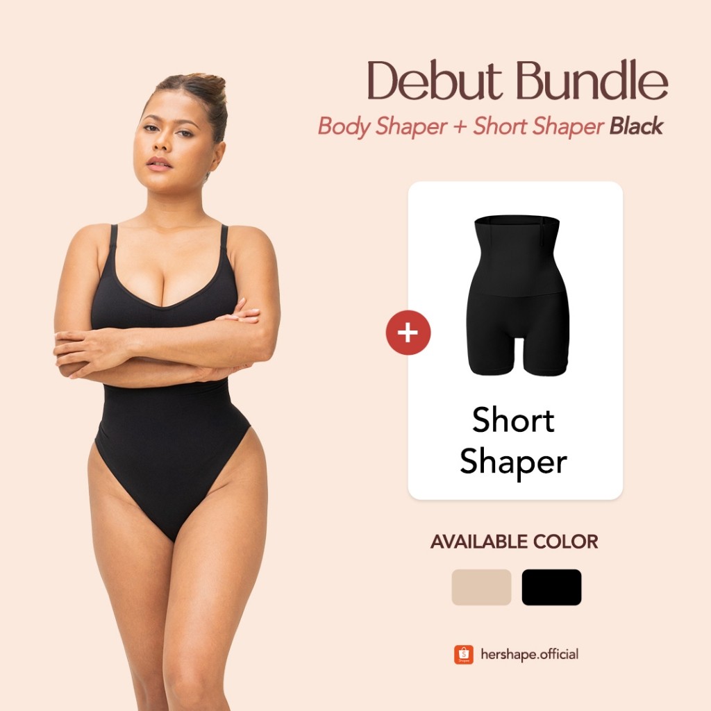 Hershape | Body Shaper + Short Shaper ( BLACK )