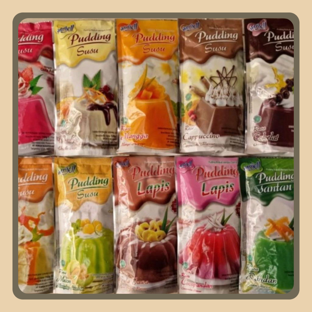 

NUTRIJELL PUDDING SUSU SANTAN LAPIS VARIAN RASA - BUBUK JELLY INSTANT PUDING