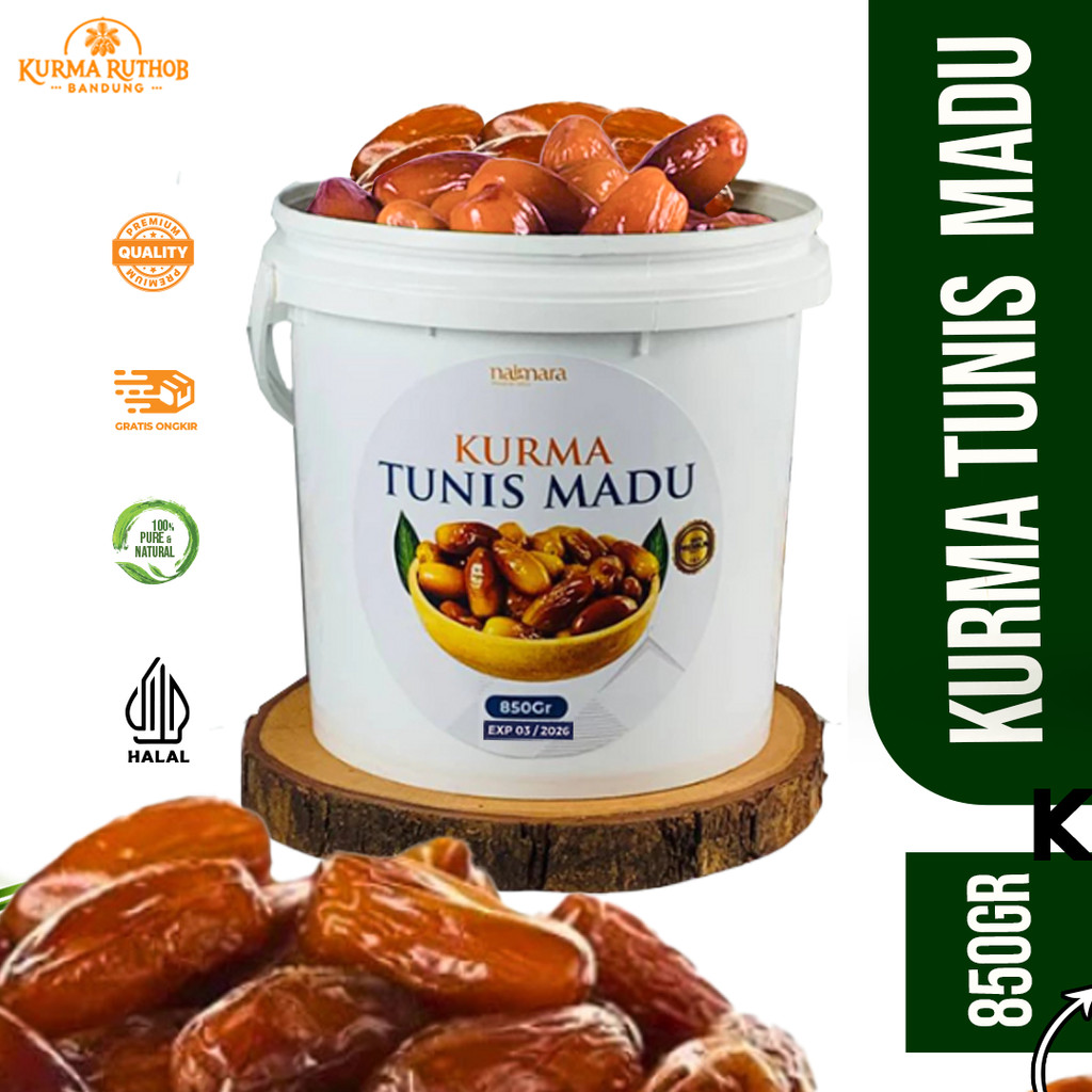 

KURMA TUNIS MADU KEMASAN EMBER 850GR PREMIUM
