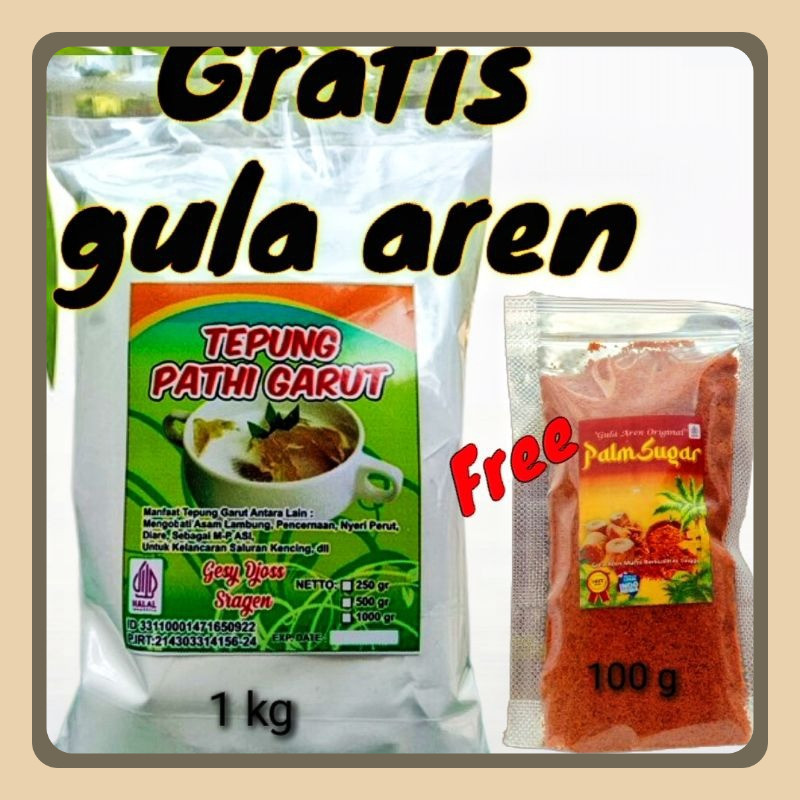 

Tepung Garut Asli 1 Kg Gratis Gula Aren 100 Gram / Tepung Pati Garut Obat Asam Lambung