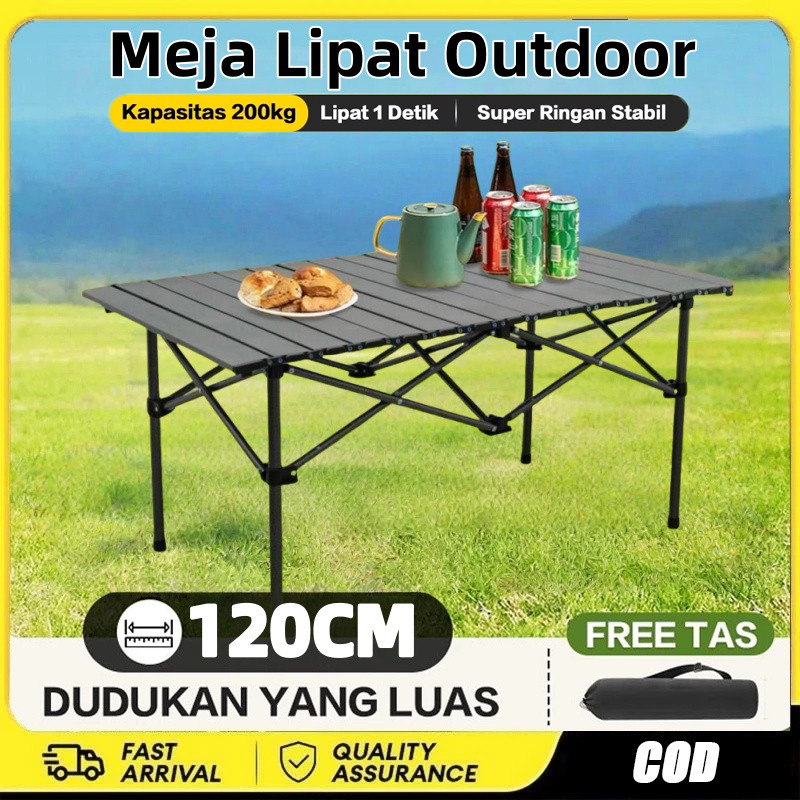 Meja Lipat Outdoor Aluminium Meja Lipat Portable meja lipat meja piknik outdoor portable berkemah me