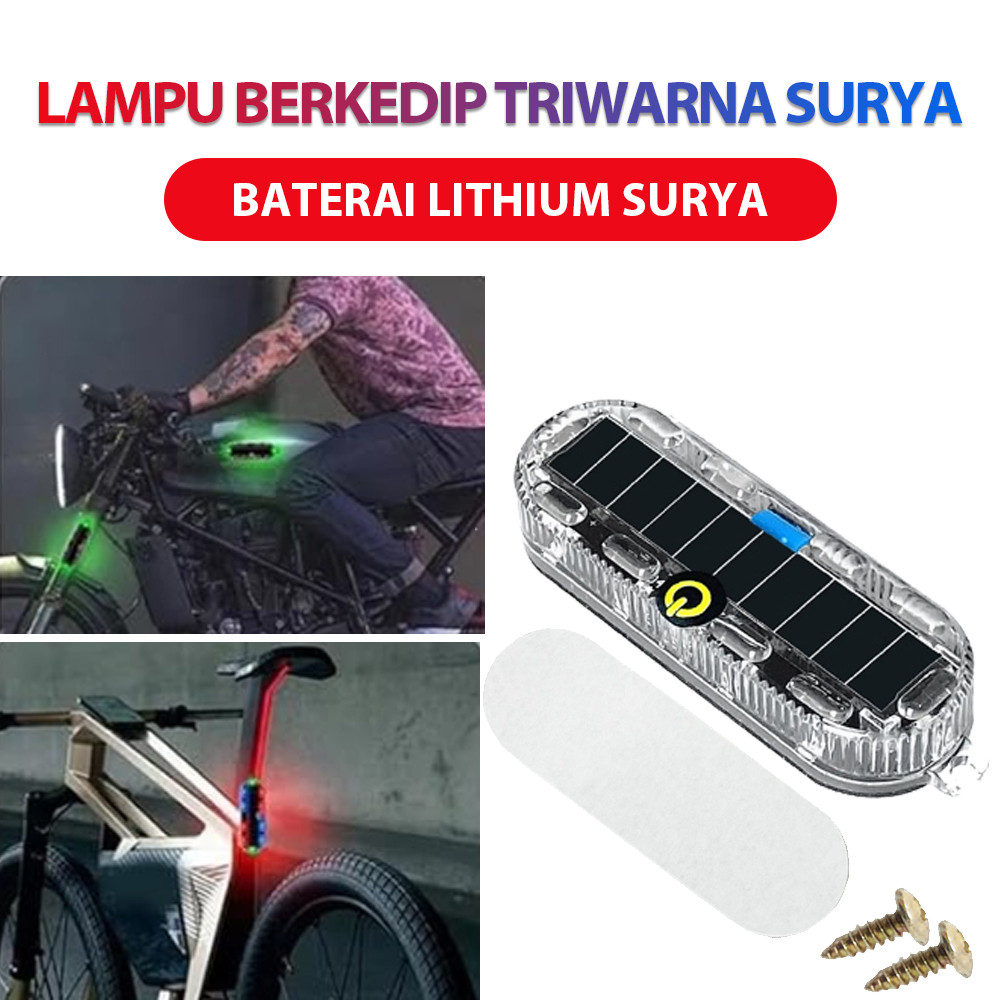 Bus Motor Led Dan Lampu Surya Strobo Tenaga Rgb Truk Kedip 3 Mode