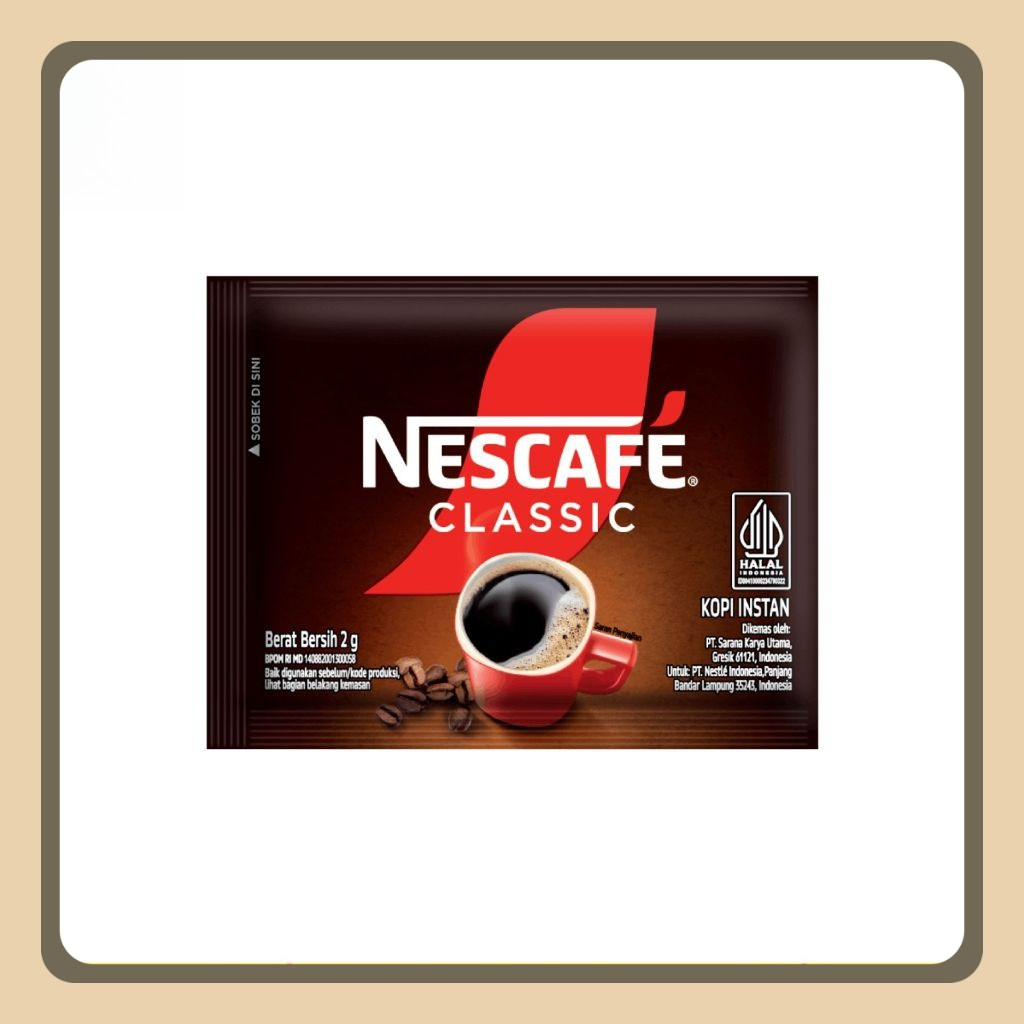 

Kopi Nescafe Classic Sachet 2gr isi 10pcs (1 RENCENG )