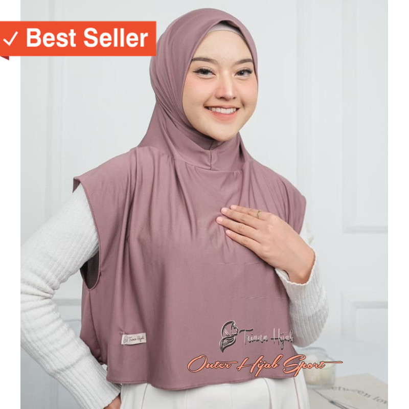 Vest Murah Wanita Sport Muslimah / Hijab Rompi Instan khanisa Outer Hijab Sport Nonped Jersey Premiu